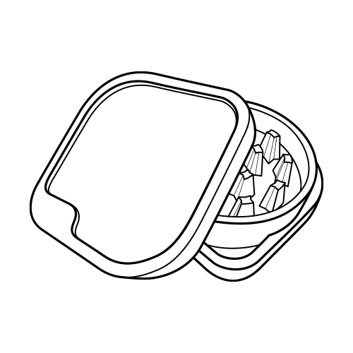 Grinder bio quadrato